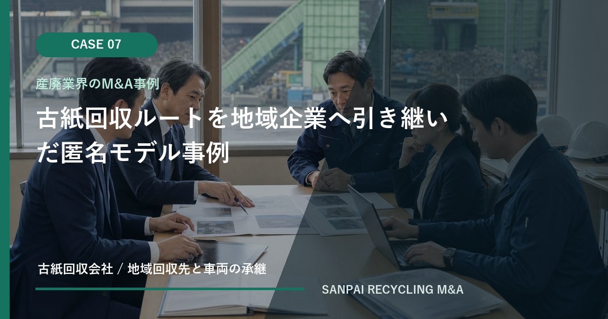 古紙回収ルートを地域企業へ引き継いだ匿名モデル事例 アイキャッチ