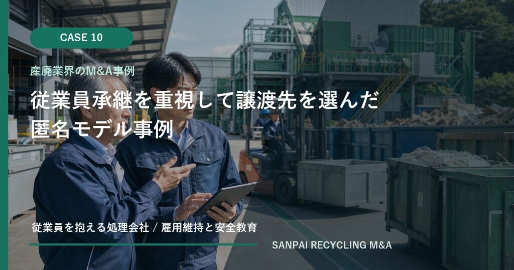 従業員承継を重視して譲渡先を選んだ匿名モデル事例 アイキャッチ