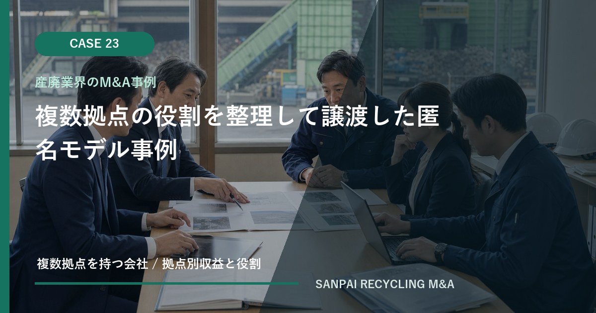 複数拠点の役割を整理して譲渡した匿名モデル事例 アイキャッチ