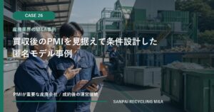 買収後のPMIを見据えて条件設計した匿名モデル事例 アイキャッチ